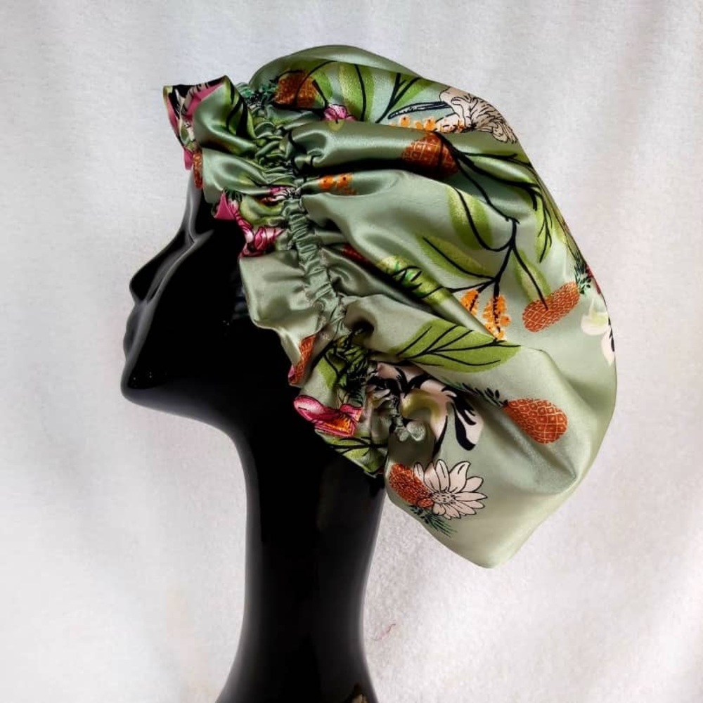 New dual satin bonnet